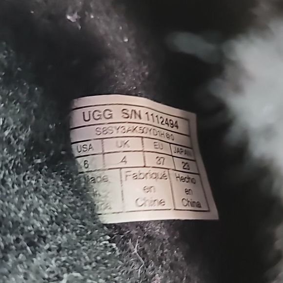 Classic Ugg Gem Mini Size 6 Black & Sliver Super Cute Blinged Out Boots‎ - Picture 7 of 9